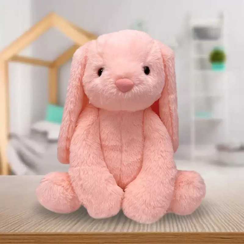 V VANTRA Cute Pink Rabbit Stuffed Animal Soft Toy For Kids Playing long Ear Bunny 35 cm - 35 cm(Pink)