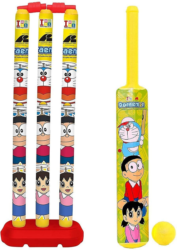 Anika 24 inches Plastic Cricket Set with Stump(Color & Print As Per Stock) Cricket