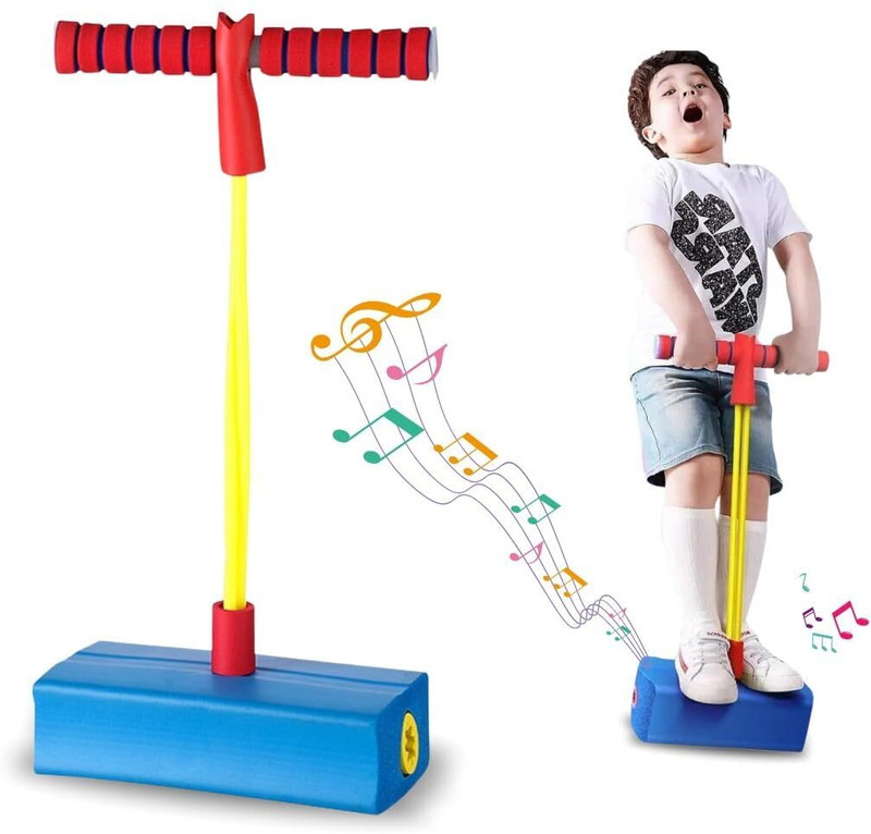 SIOPAWORLD Foam Pogo Jumper for Kid Indoor & Outdoor Bouncing Toy Fun Jumping Stick Durable(Multicolor)