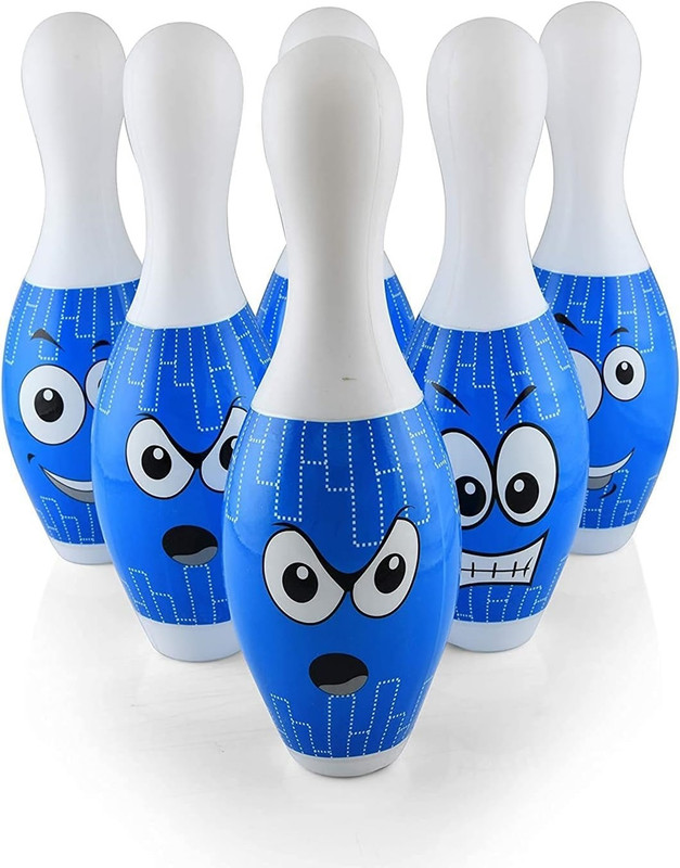 shipsify Bowling Game for Kids Toy with 6 Big Pin and 1 Big Ball Indoor and Outdoor Bowling