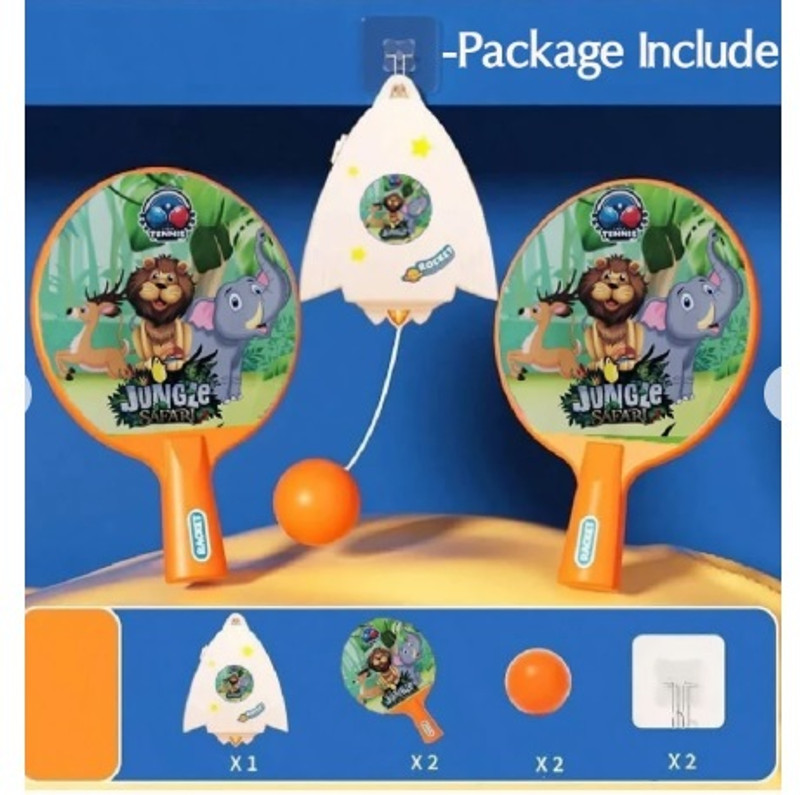 Eclet Table Tennis Junior Racket Set with 2 Balls Indoor Outdoor Playset set of 1 Table Tennis
