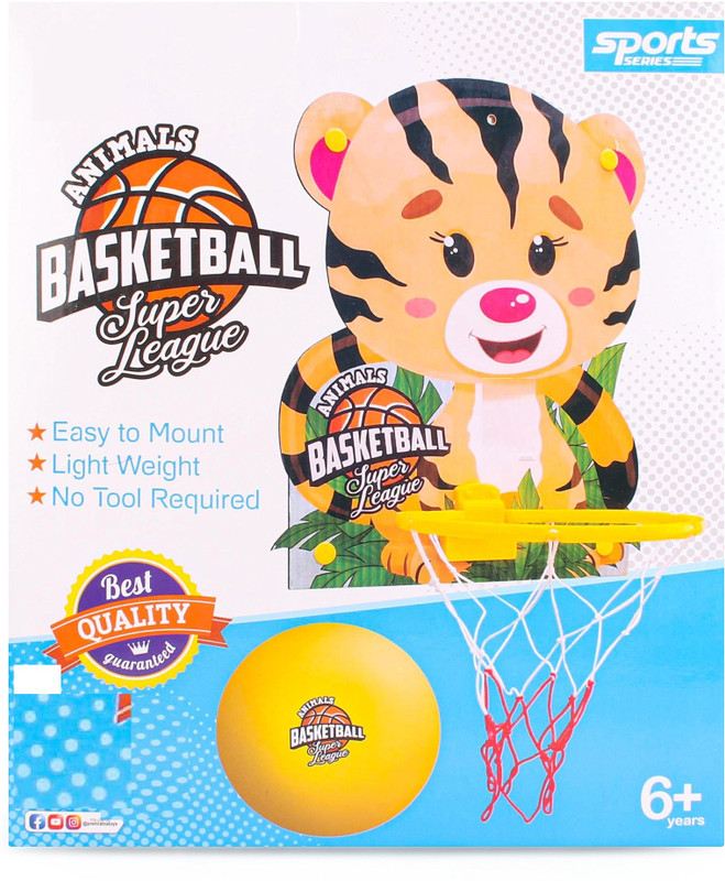 zokato Animal Basketball Mount & Play Set - Multicolour Basketball