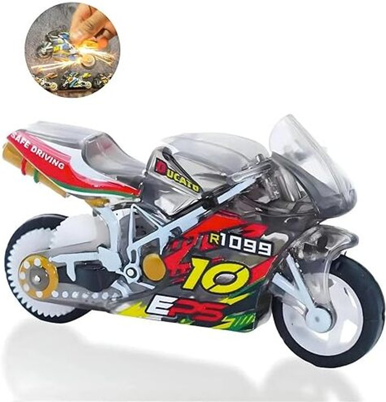 TOYTRIBE Toy Racing Bike with Spark Light & Sound for Kids Archery Kit