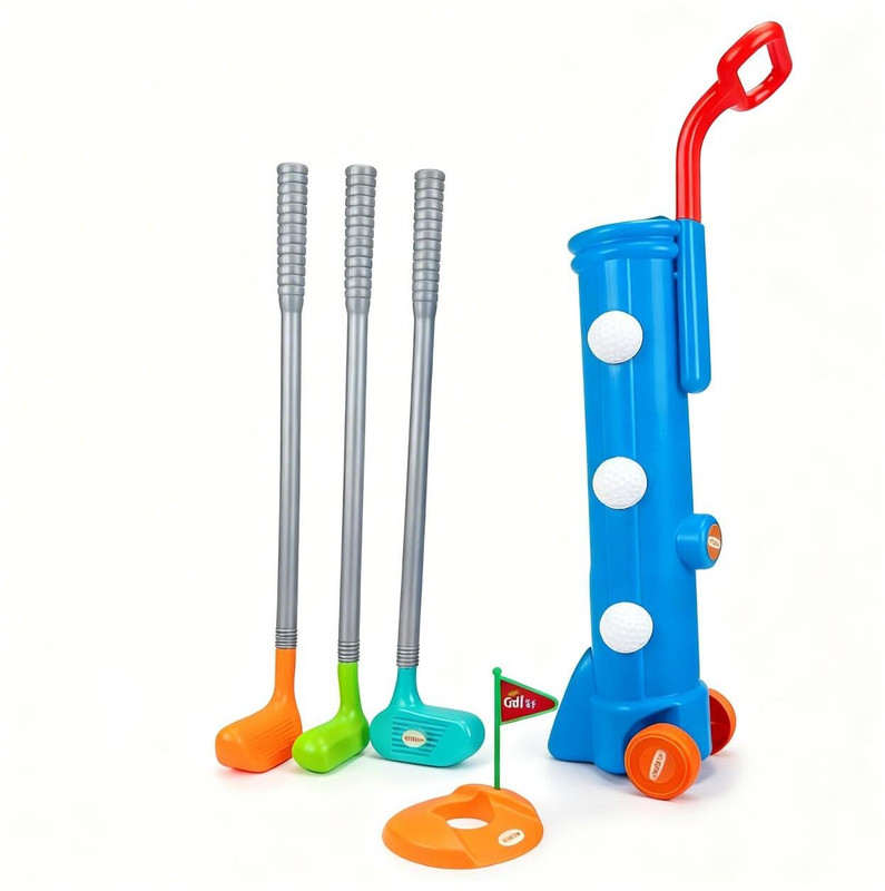 Arobro Golf Trolley for Kids – Portable Golf Accessories Kit Golf