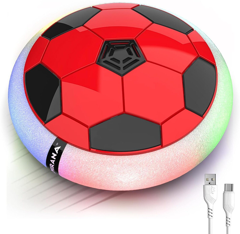 Babuniya USB Rechargeable Air Soccer Ball Toy with LED Lights – Indoor Hover Football Football