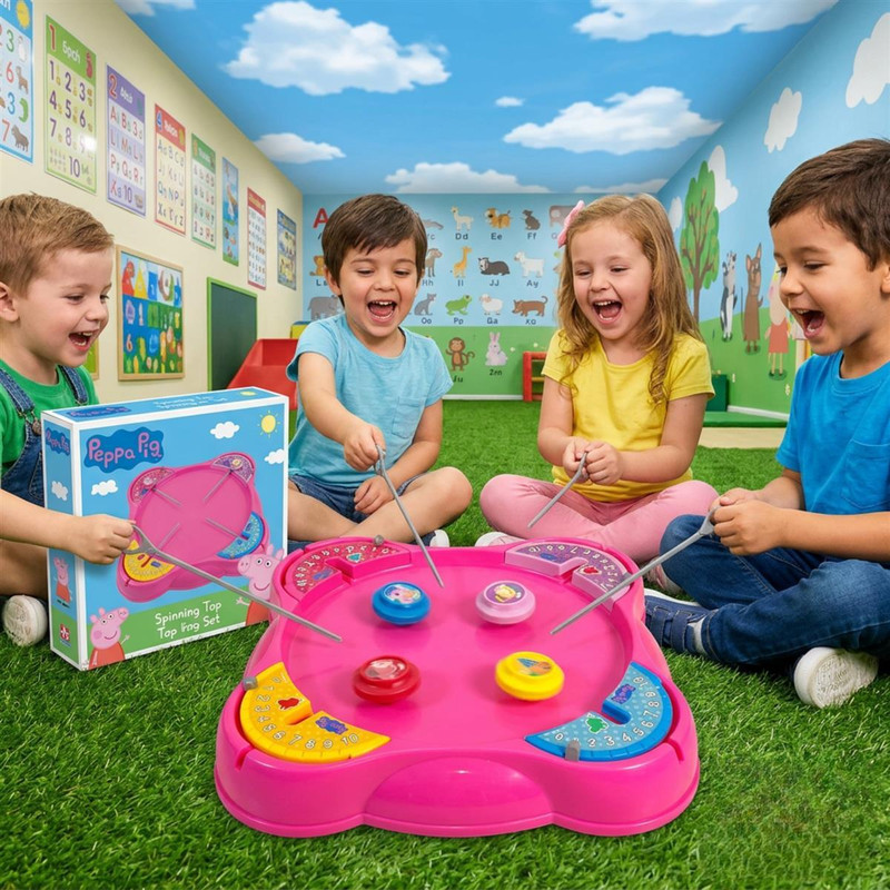 Kriiddaank Hashbro Peppa Pig Top Battle Beyblade Play Set Hoverball