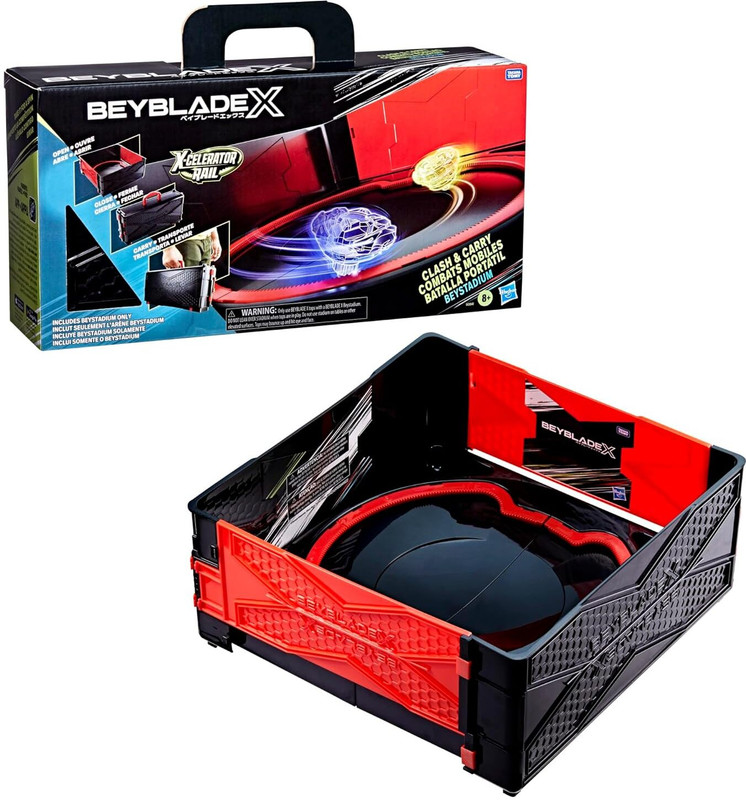 TMA ENTERPRISES Beyblade X Clash & Carry Beystadium Arena Set Crazy Ball