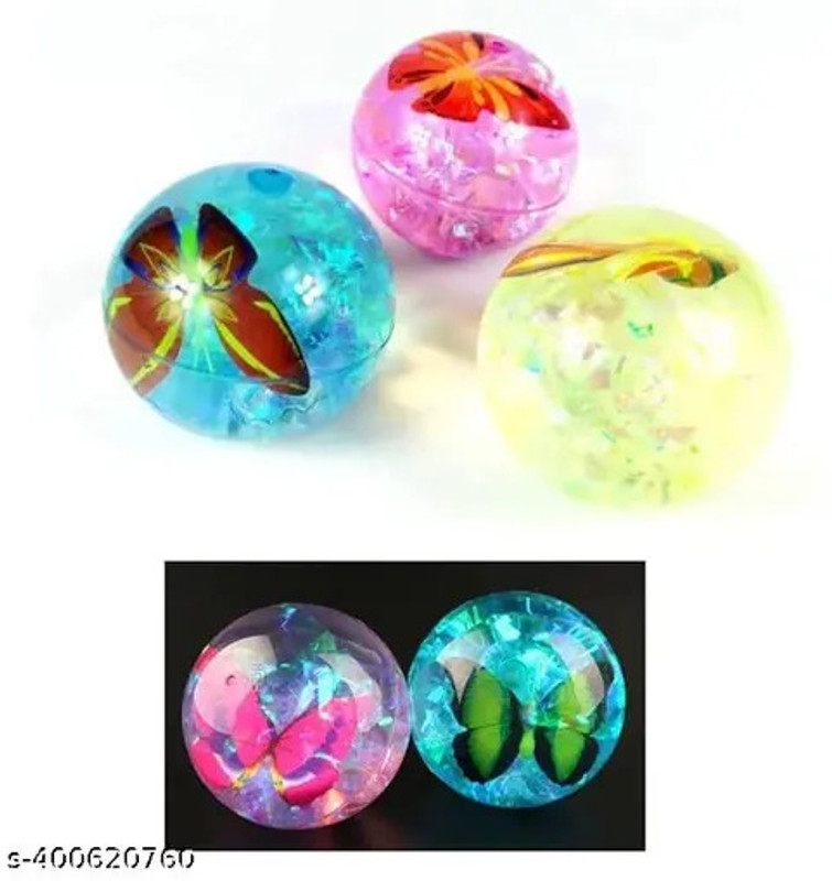 APNA STORE Led Flashin Ball 55mm Rubber Bouncing Light Gift Fun Toys for Children Crazy Ball