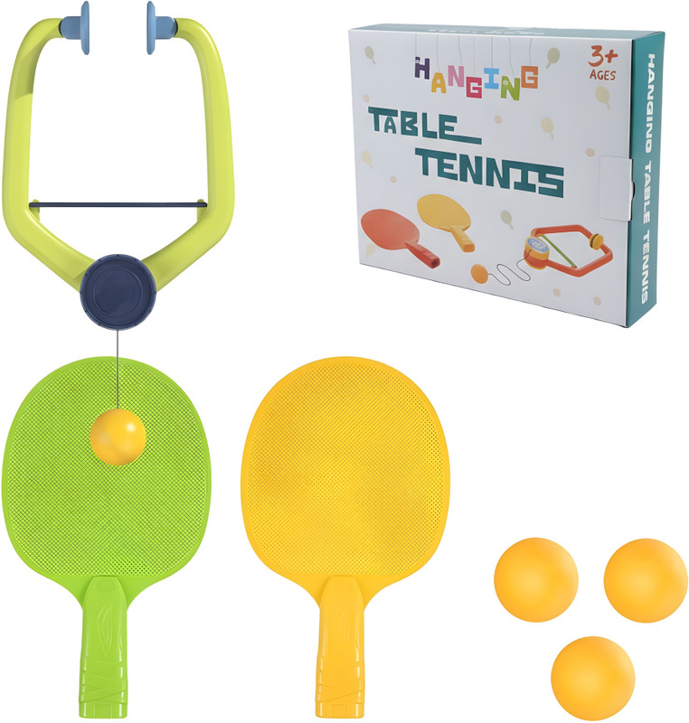 Vrutwa Kids Hanging Table Tennis Set with Paddle & Balls Indoor Toy Game for Children Tennis
