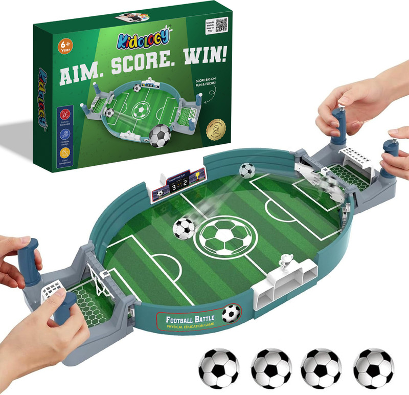 KIDOLOGY Mini Tabletop Football Game for Kids, Indoor Football Soccer Game for Creativity Football