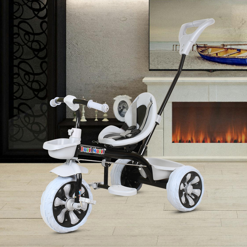 TOYSHOPPEE Trike Cycle for Kids Cycle 1-5 Years - Tricycles for Boy&Girl Durable Tricycle with Parental Control 30Kg Capacity with 3 Eva Wheels,Basket Tricycle(Blue)
