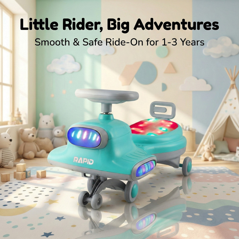 TOYSHOPPEE with Music Rideons & Wagons Non Battery Operated Ride On Car Non Battery Operated Ride On(Pink)