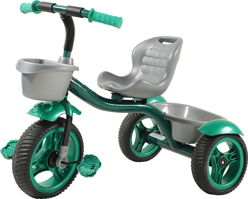 JoyRide Crazy Pro Baby Trike|Tricycle With Dual Storage Basket for Kids|Boys|Girls Age 2 to 5 Years Tricycle(Green)