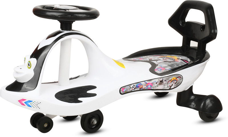 TOYSHOPPEE Black & White MAGIC CAR FOR KIDS TWISTE Car SENIOR WITH MUSIC AND BACK SUPPORT CC Froggy B/W Tricycle(Black, White)
