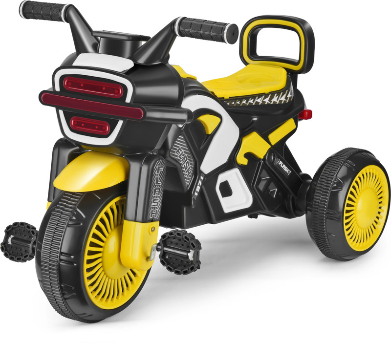 Pixie Daisy Pedal Ride-On Toy Bike with LED Lights for Toddlers Tricycle for Kids Baby Scooter Non Battery Operated Ride On(Yellow)