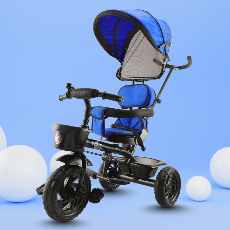 Toyzoy Smart Baby Tricycle with Parental Handle, Foldable Canopy for Kids 2+ Years TZ-532 Tricycle(Red)