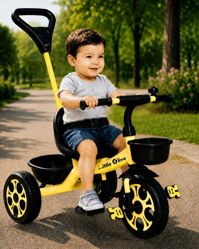 Little Olive Kiddie Kart Tricycle - Safe, Sturdy, And Stylish Ride-On Toy For Kids, Ages 2-5 Tricycle(Blue)