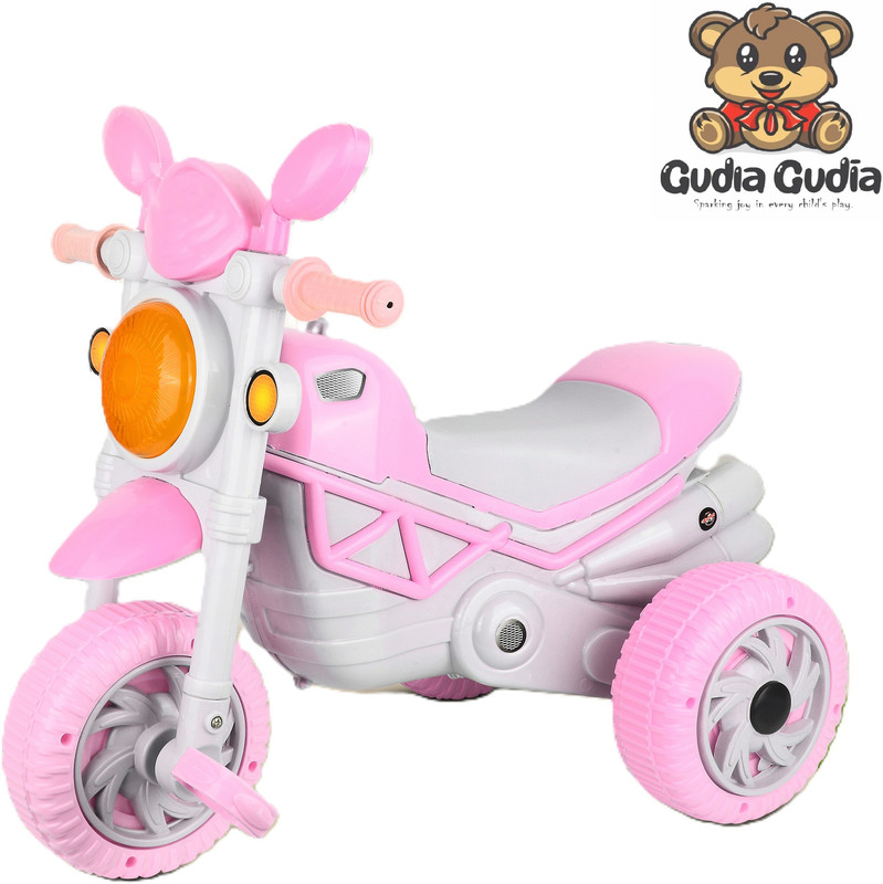 NAYASA Bullet Tricycle Ride-on with Lights and for Ages (2-5 years) baby for kids bullet black_ pink Tricycle(Pink, Black)