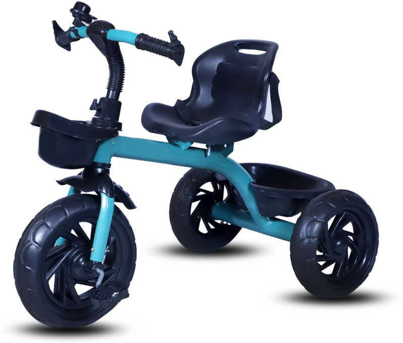 maaluv Tricycle Dual Storage Basket Tokri With Bell Safety Guardrail Seat_Model-ML 103_for Kids|Boys|Girls Age Group 2-5 Years Tricycle(Green)