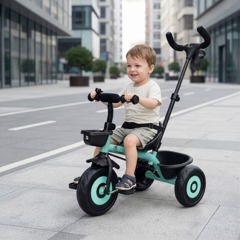 R for Rabbit Tiny Toes T20 Ace Kids with EVA Wheel, Bottle Holder and Storage Basket TCTT20AG1 Tricycle(Green)