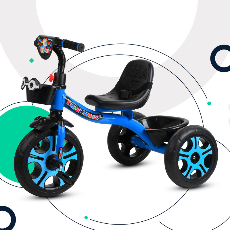 TOYSHOPPEE TryCycle for Boys and Girls Age Group 2 to 5 Years Babys Tricycle(Blue, Black)