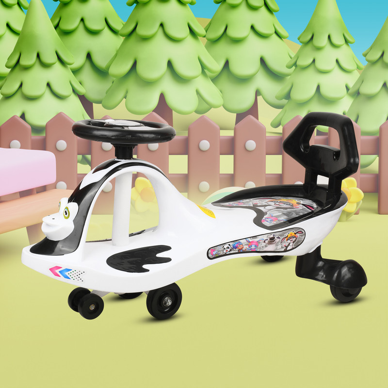 Toys R Us Avigo Ride-on Baby Car|Push Car|Swing Car|Ride on Toy Car for Kids Magic |Push Rider|Steering Music & Lights |Twister Tricycle(White)