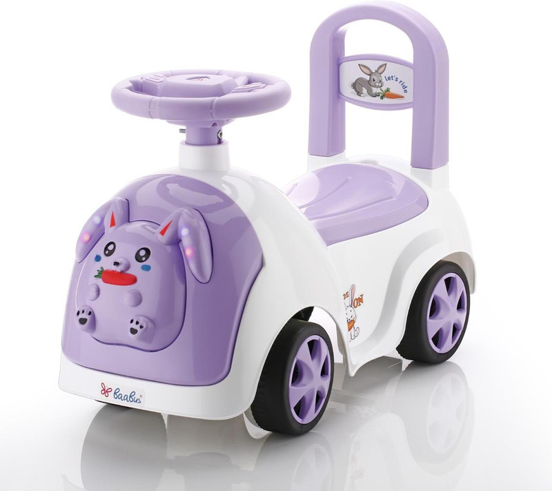 JoyRide RABBIT Ride-On Baby/Kids Ride for Boys Girls 1-3 Years with Light Horn Storage Rideons & Wagons Non Battery Operated Ride On(Purple)