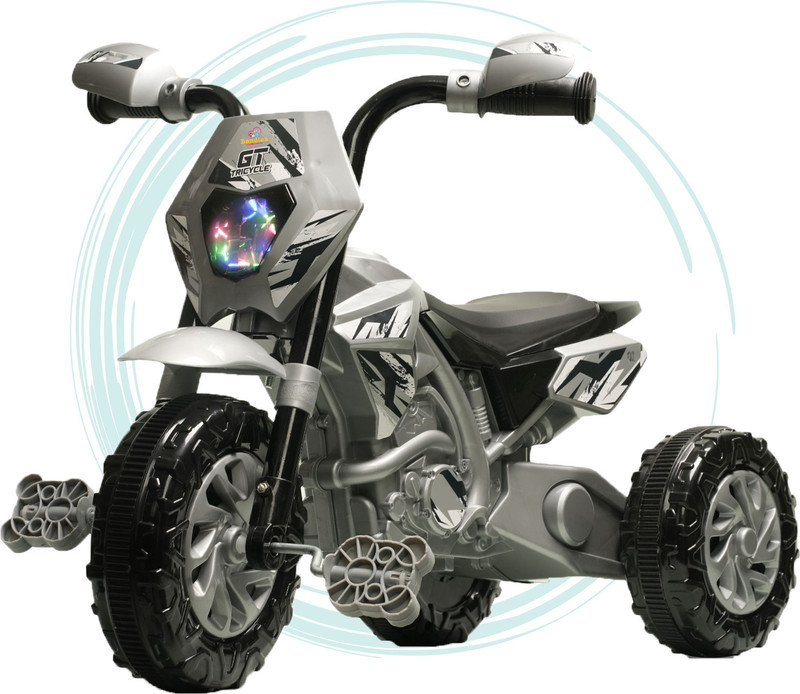DANDLES Thor Rider Ride-on Trike for Kids with Musical Horn and Lights 1.3 to 3.5 Years Tricycle(Grey, Black)