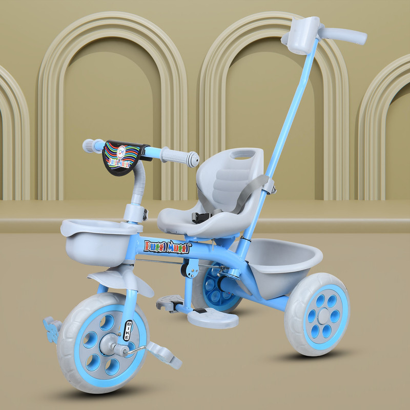 DUGGI MUGGI Premium Baby /Ride On Stylish with Cushione Seat and Push Bar RR-50_BLUE Tricycle(Blue, White)