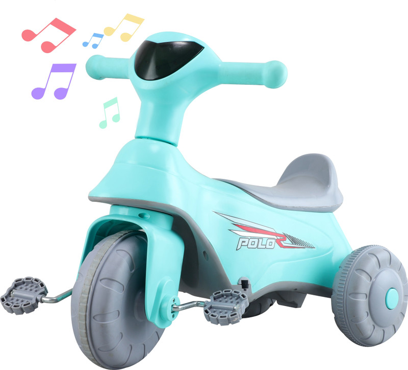 KIDS FIRST STEP Bike for Kids | Music Horn | Multicolour Lights | Cycle for 3-6 Years Boy & Girl Pedal Tricycle(Green)