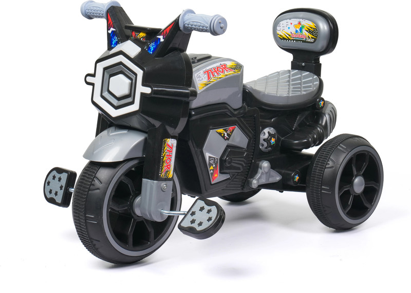 DANDLES Thor Rider Ride-on Trike for Kids with Musical Horn and Lights 1.3 to 3.5 Years Tricycle(Grey, Black)