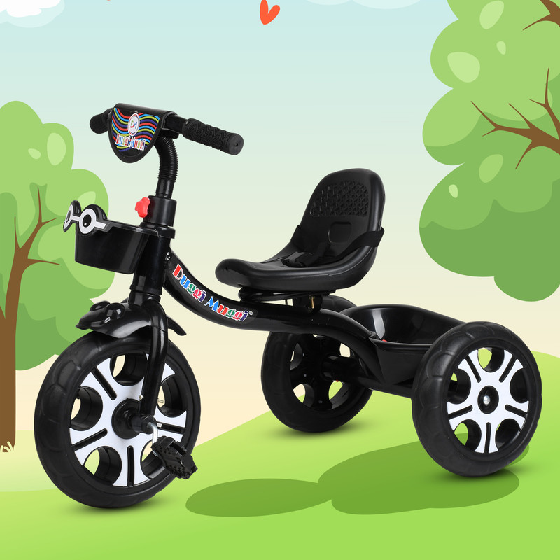 DUGGI MUGGI Tricycle with Storage Basket ,Safety Belt,Stylish Colour Wheel with Rubber Tyre Cycle for Boys and Girls Age Group 2 to 5 Years Tricycle Tricycle(Blue)