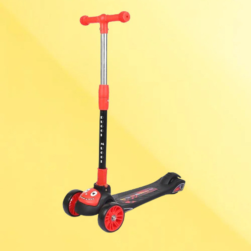 DUGGI MUGGI PRIMUM SCOTY 100 KG CAPISITY NEW MODEL Foldable 3-Wheel Kids Scooter Tricycle(Red, Black)
