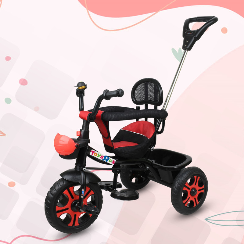 Toys R Us Avigo Kids Best Tricycle with Height Adjustable Parental Control Best Kids Safety Belt |Foam/Cushion Seat|1-5 Years Old Kids Tricycle(Red)
