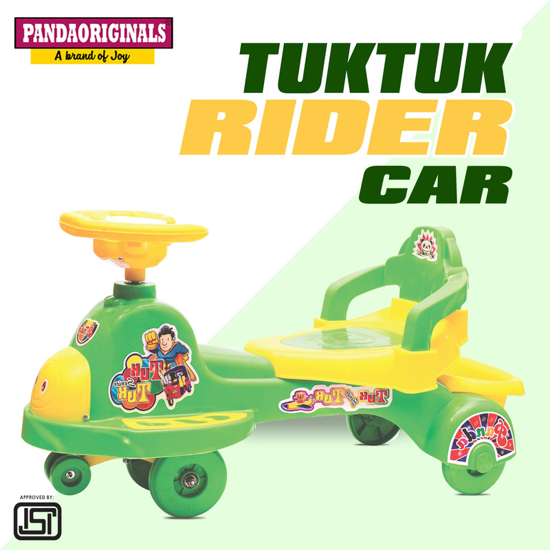 Pandaoriginals TUK TUK SR GREEN BEST SELLER Rideons & Wagons Non Battery Operated Ride On(Multicolor)