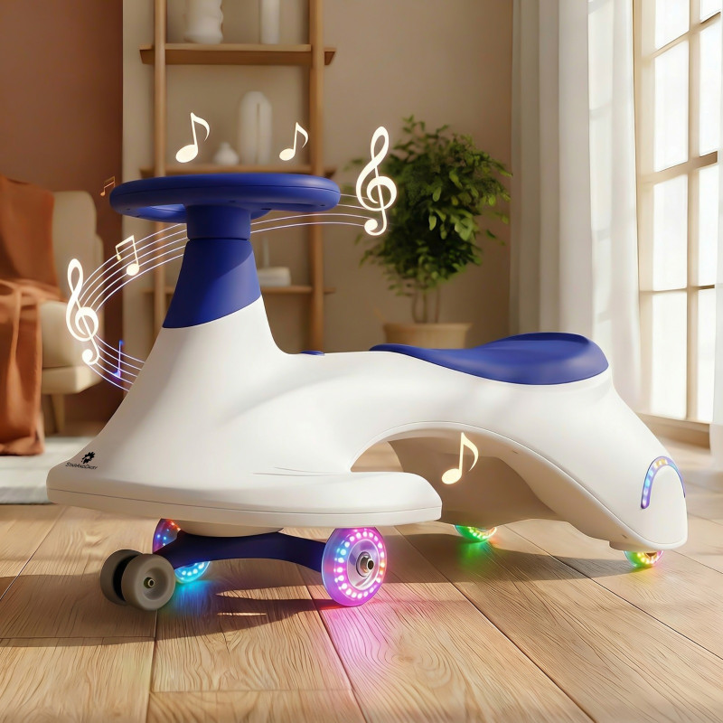 StarAndDaisy Swing car for baby , Twister rideon/ car for kids with Music & LED Tricycle(White, Blue)