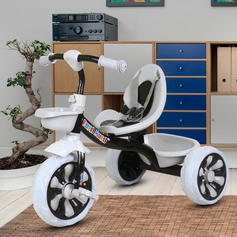 DUGGI MUGGI Play Kids/Baby Tricycle with Basket and Safety Belt Kids Best Tricycle New Model with Seat Belt Tricycle(Blue, White)