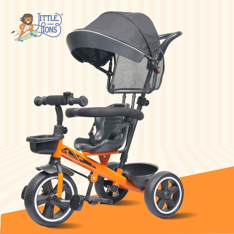 Little lions TFT Hyper Pro 500 Canopy/Plug N Play Trike/Baby Tricycle with Parental Control Tricycle(Blue, Black)