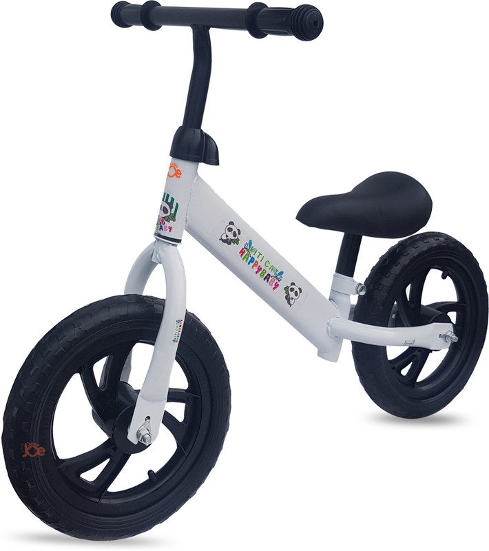 JUNIOR JOE Pedal Free and Puncture Free Eva Foam Tyre Balance Bicycle For Kids 12 T (inch) Balance Bike(Single Speed, White, Rigid)