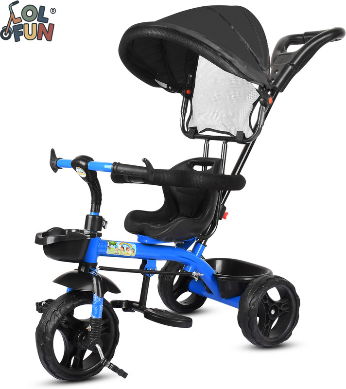 LOL-FUN Tricycle, Baby Cycle, Baby Tricycle Premium Tricycle Canopy for Kids Tricycle CAT CANOPY BLUE Tricycle(Blue)