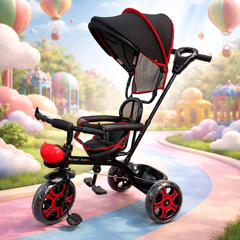 TOYSHOPPEE Tricycle For Kids Trike |with Canopy | Boys|Girls Age Group 2 to 5 Years Tricycle Tricycle(Red)