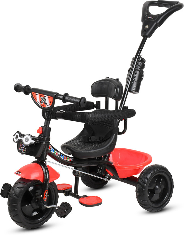 NEXOVA Plug N Play Tricycle with Parental Control,Storage Basket and Safety Guard Rail for 12 Months to 48 Months Boys / Girls / . Carrying Capacity Upto 30kgs Tricycle(Black)