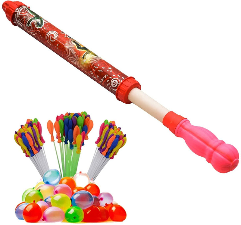Brown Leaf High Pressure Water Gun 19.5 inch Long Pipe Pichkari for Kids Holi(Pack of 2) Water Gun(Pink)