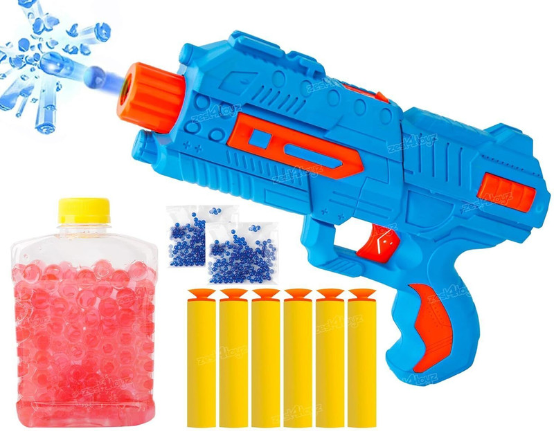 TPLP 2 in 1 Soft Bullet Gun for Kids Toy with 6 Soft Darts and Water Gel Balls Guns & Darts(Blue)