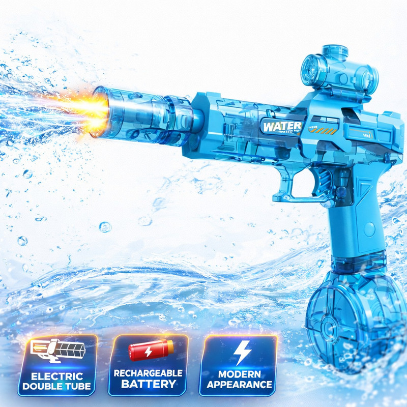 MEMOBEES Automatic Electric Water Gun with Sensor Light I Holi Special Pitchkari ater Gun Water Gun(Blue, Red, Black)