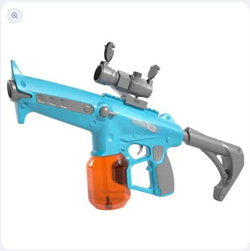 techtree Modern Futuristic Toy Gun with Scope and Battery Pack for Pretend Play Water Gun(Blue)