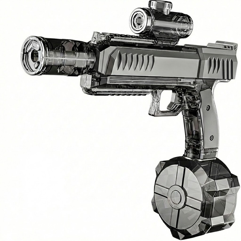 techtree Stylish Transparent Futuristic Toy Gun Blaster for Kids Festival Games Water Gun(Black)