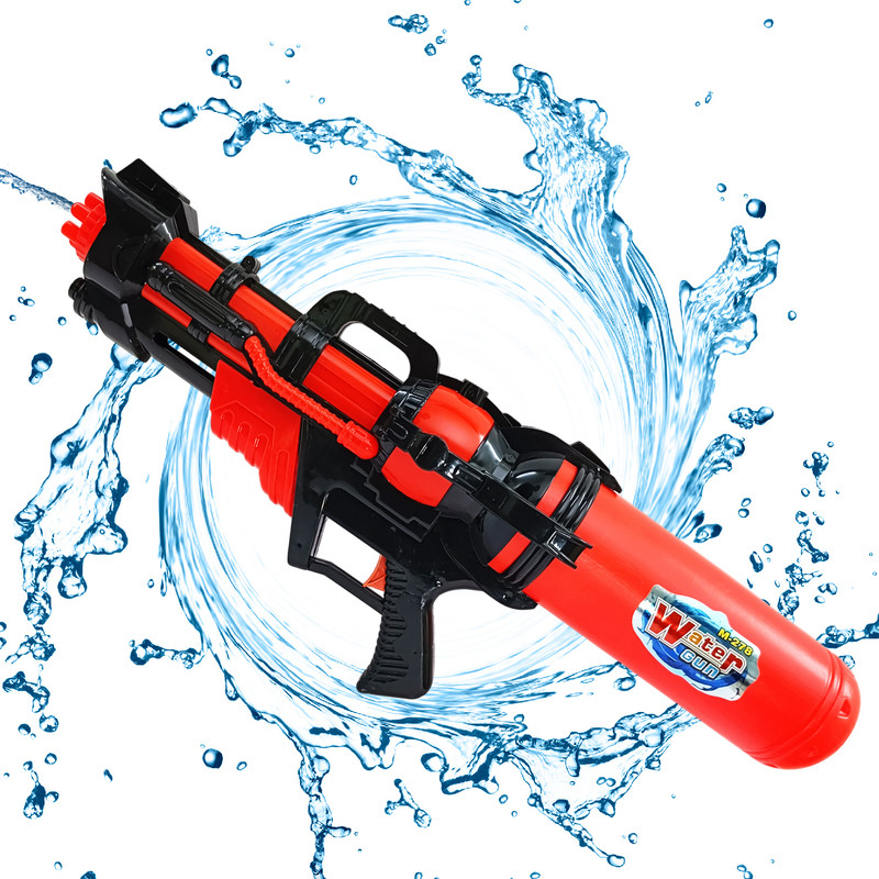 Ascension Big Pichkari Water Gun for Kids Children Holi Pichkari for Boys and Girls Water Gun(Red, Black)