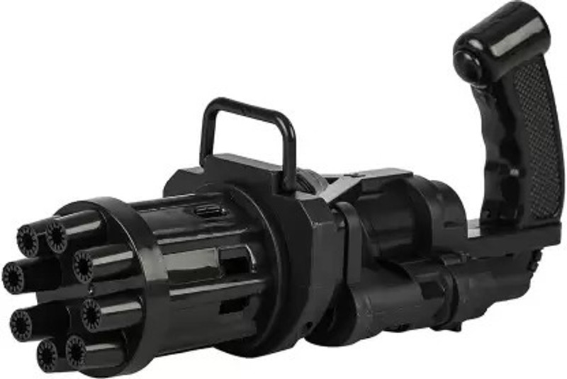 DDTOYS Gatling Bubble Gun Machine Electric Bubble Gun for Kids Toys Water Gun Water Gun(Black)