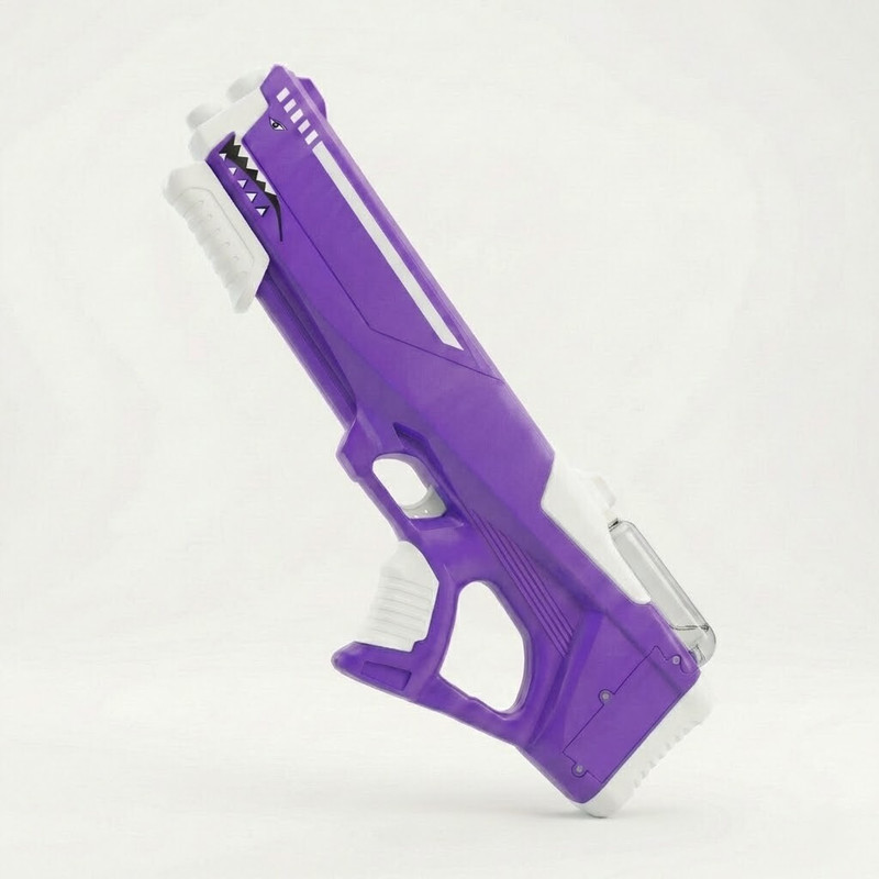 techtree Stylish Purple Futuristic Toy Gun Blaster with Shark Face for Pretend Play Water Gun(Purple, White)